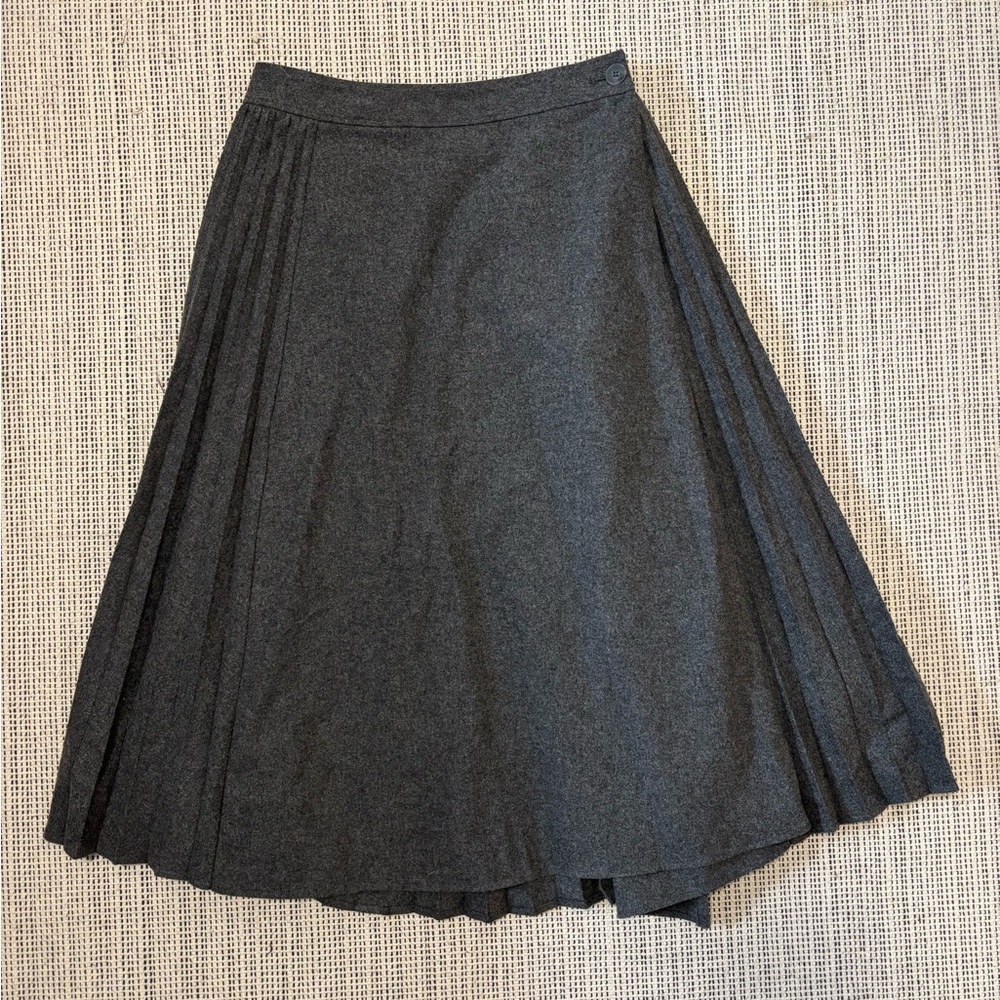 Comptoir des Cotonniers wool blend pleated wrap midi skirt